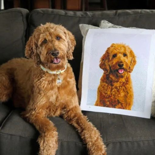 Customized dog painting by numbers