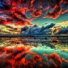 Red Clouds - Landscape Paint By Number