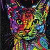 Colorful Cat Abstract Modern Wall Art Picture - DIY Paint By Numbers - Numeral Paint