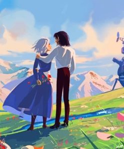 Moving Castle paint by numbers