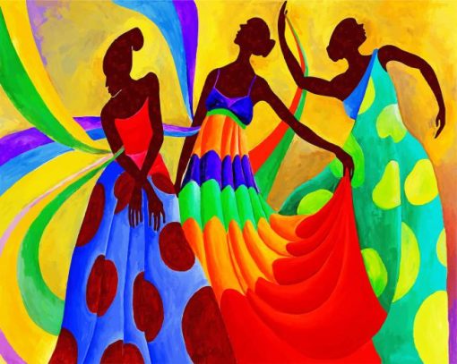 African Dancers Art Paint by numbers