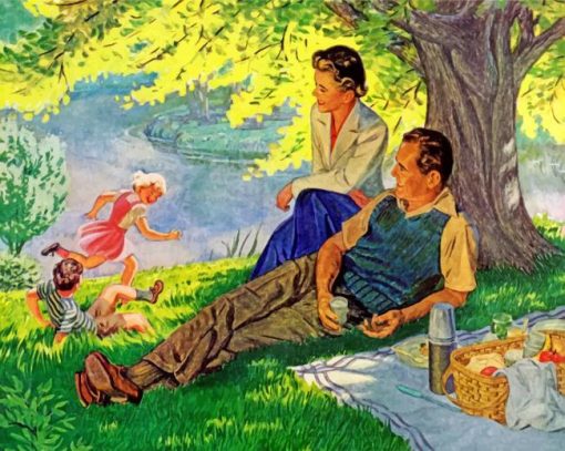 Family Picnic Paint by numbers