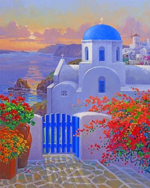 Santorini Thir Island paint by numbers