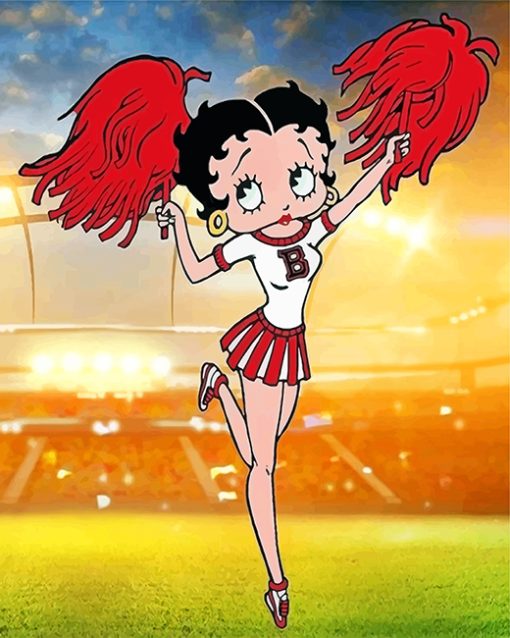 cheerleader-betty-boop -paint-by-number