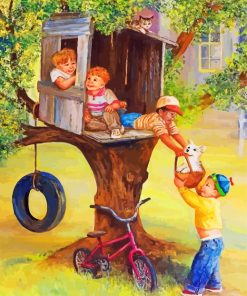 Tree House Boys Paint by numbers