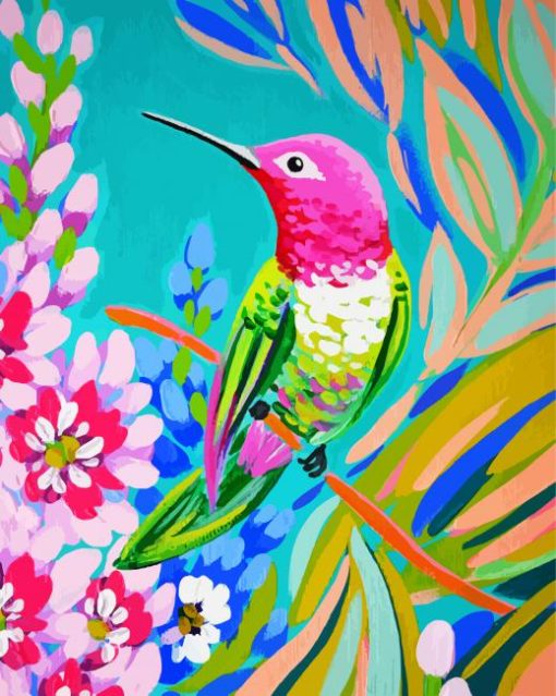 ruby-throated-hummingbird-paint-by-numbers