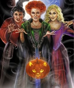 Christmas Witches Paint by numbers