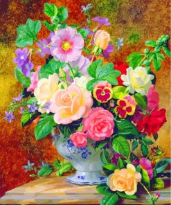 Flowers Bouquet In Vase Paint by numbers