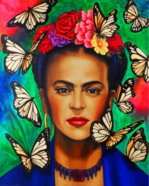 Frida And Butterflies Paint by numbers