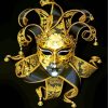 Golden Venetian Mask Paint by numbers