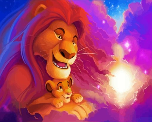 Mufasa And Simba paint by numbers