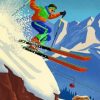 80s Skier Paint by numbers