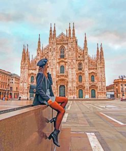 Girl-in-duomo-milano-paint-by-numbers