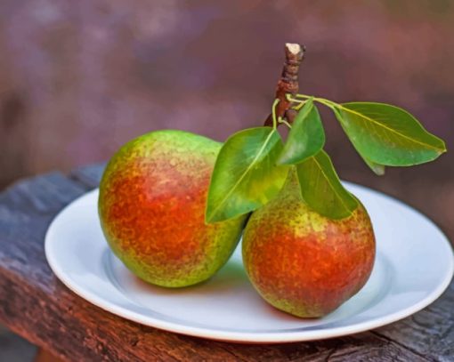 Pears-With-Leaves-Fruits