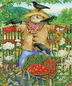 Scarecrow And Crows Paint by numbers