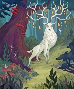 aesthetic-white-stag-paint-by-numbers