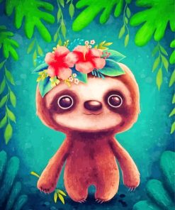 cute-sloth-paint-by-number